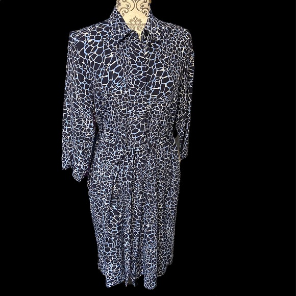 Women’s navy, light blue and white dress from Olsen - Picture 6 of 7